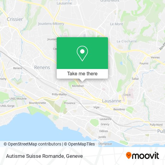 Autisme Suisse Romande map