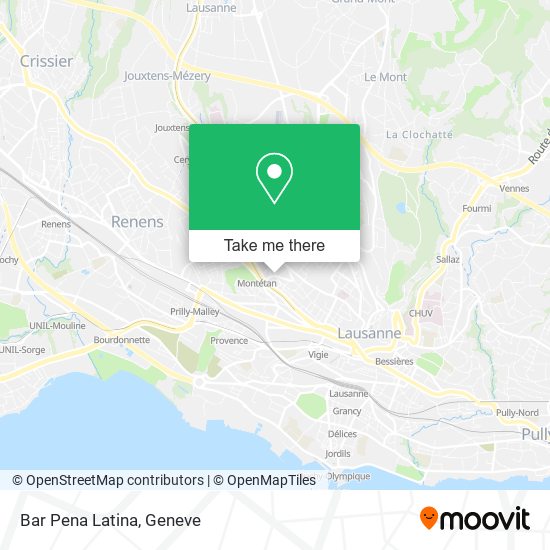 Bar Pena Latina map