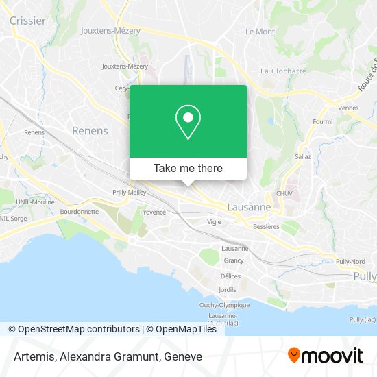 Artemis, Alexandra Gramunt map