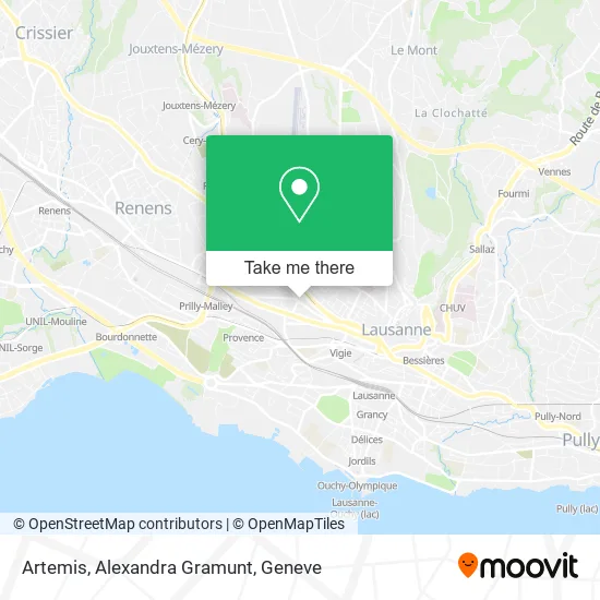 Artemis, Alexandra Gramunt map