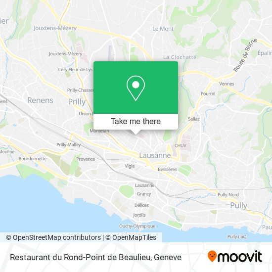 Restaurant du Rond-Point de Beaulieu plan