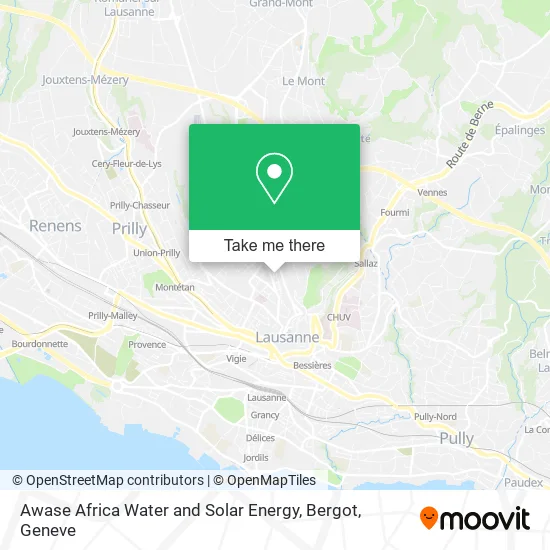 Awase Africa Water and Solar Energy, Bergot map