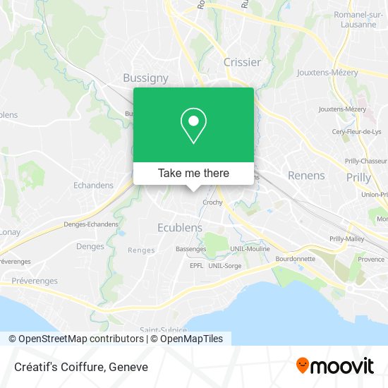 Créatif's Coiffure map