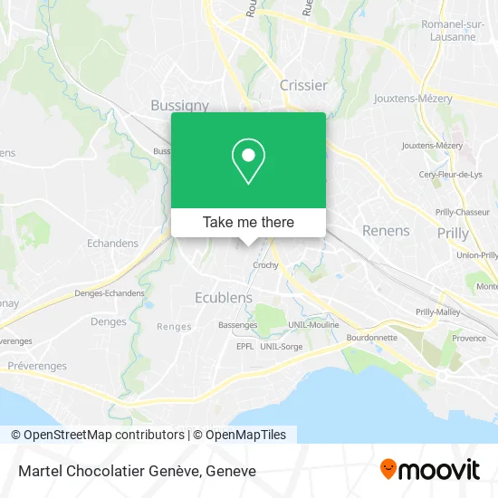 Martel Chocolatier Genève map