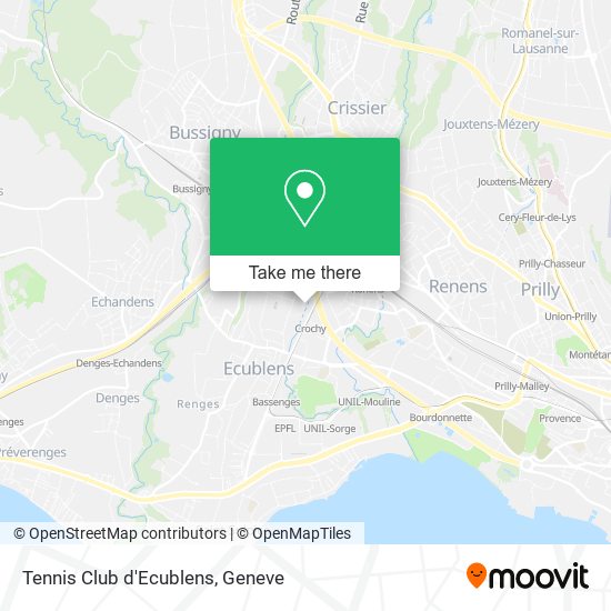 Tennis Club d'Ecublens map