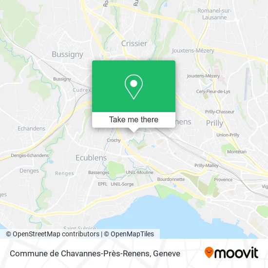 Commune de Chavannes-Près-Renens map