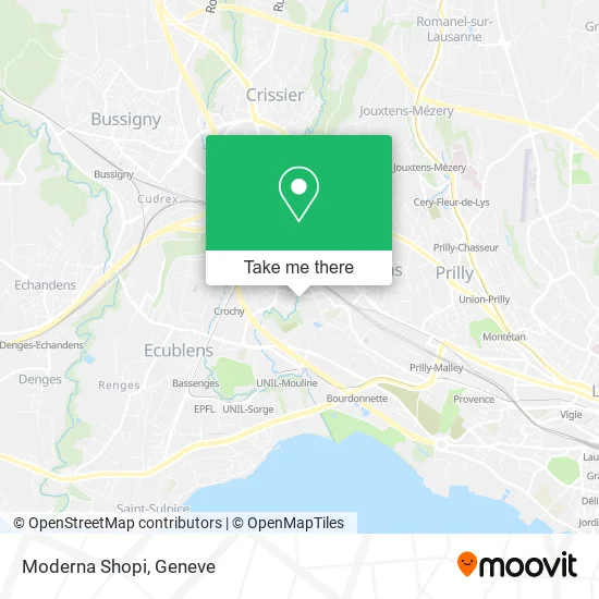 Moderna Shopi map