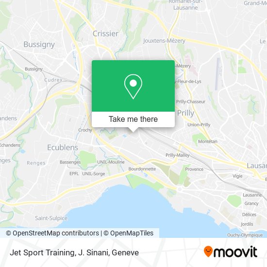 Jet Sport Training, J. Sinani map