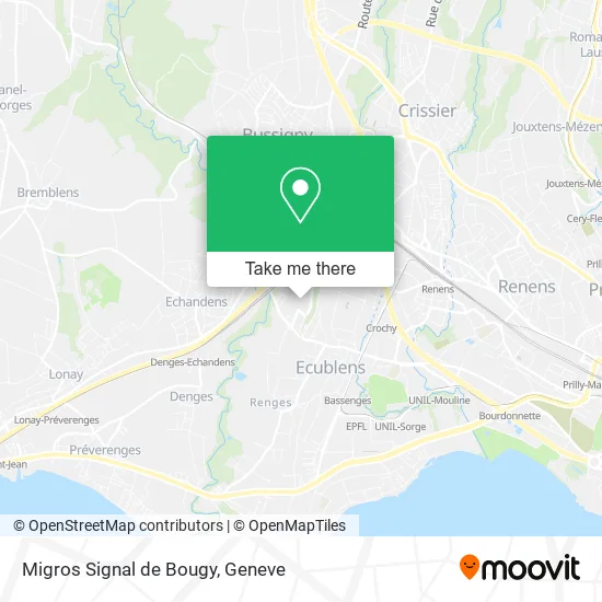 Migros Signal de Bougy map