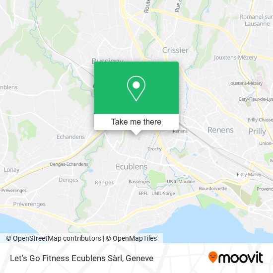 Let's Go Fitness Ecublens Sàrl map