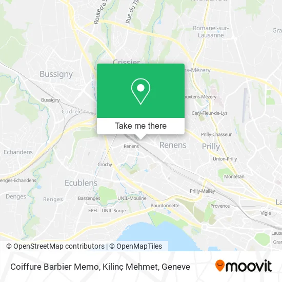 Coiffure Barbier Memo, Kilinç Mehmet map