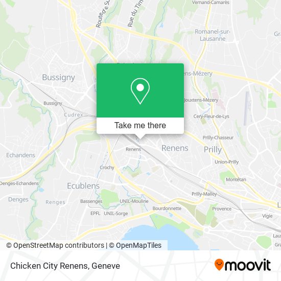 Chicken City Renens map