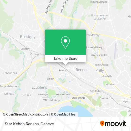 Star Kebab Renens map