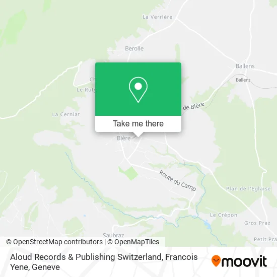 Aloud Records & Publishing Switzerland, Francois Yene map