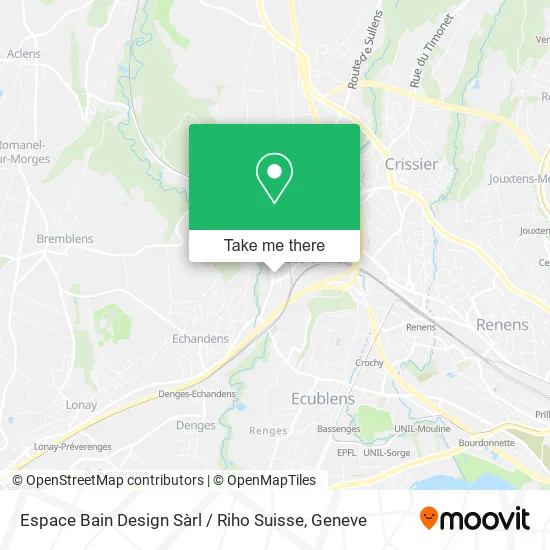 Espace Bain Design Sàrl / Riho Suisse map