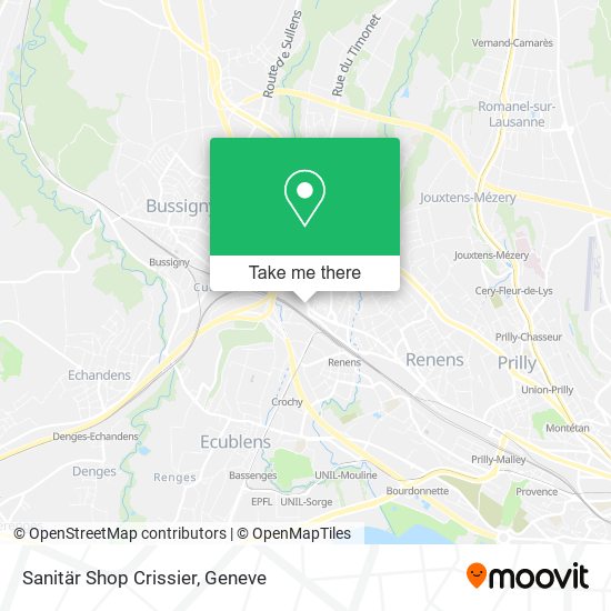 Sanitär Shop Crissier map
