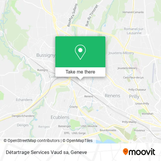 Détartrage Services Vaud sa map