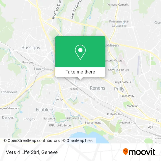 Vets 4 Life Sàrl map