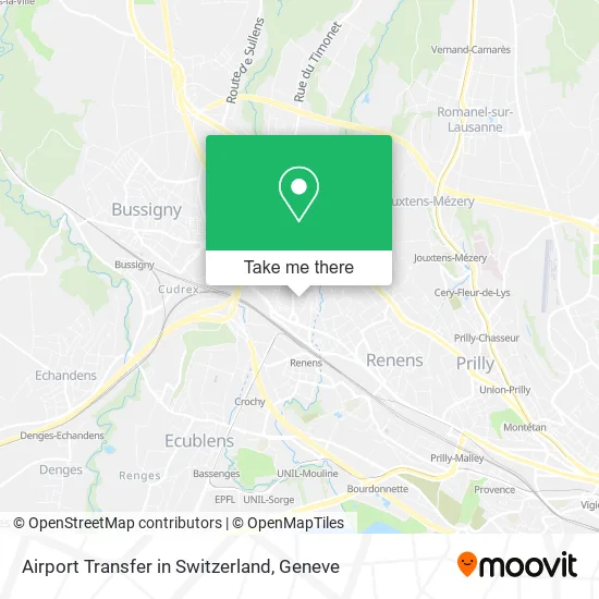 Airport Transfer in Switzerland map