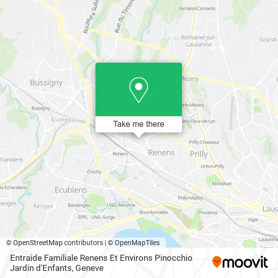 Entraide Familiale Renens Et Environs Pinocchio Jardin d'Enfants map