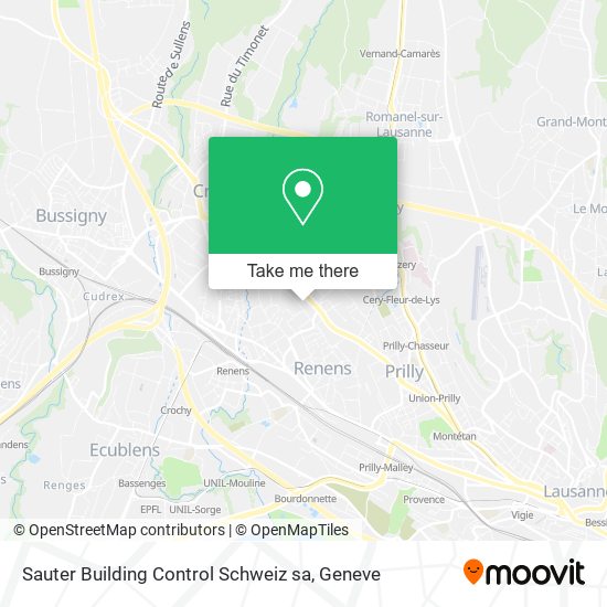 Sauter Building Control Schweiz sa map