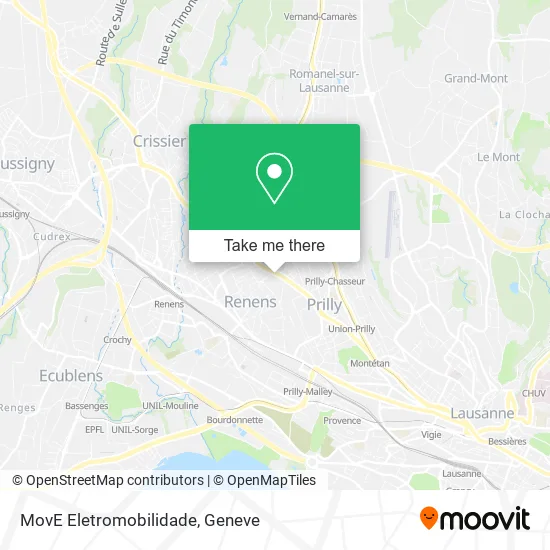MovE Eletromobilidade map