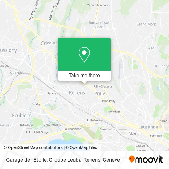 Garage de l'Etoile, Groupe Leuba, Renens map