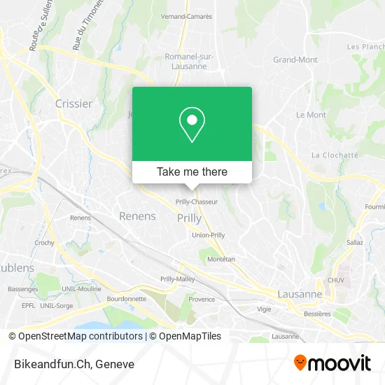 Bikeandfun.Ch map