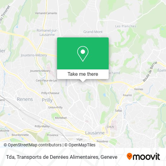 Tda, Transports de Denrées Alimentaires map