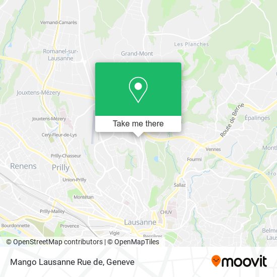 Mango Lausanne Rue de map