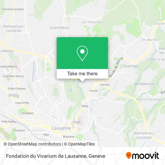 Fondation du Vivarium de Lausanne Karte