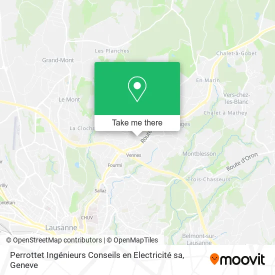 Perrottet Ingénieurs Conseils en Electricité sa map