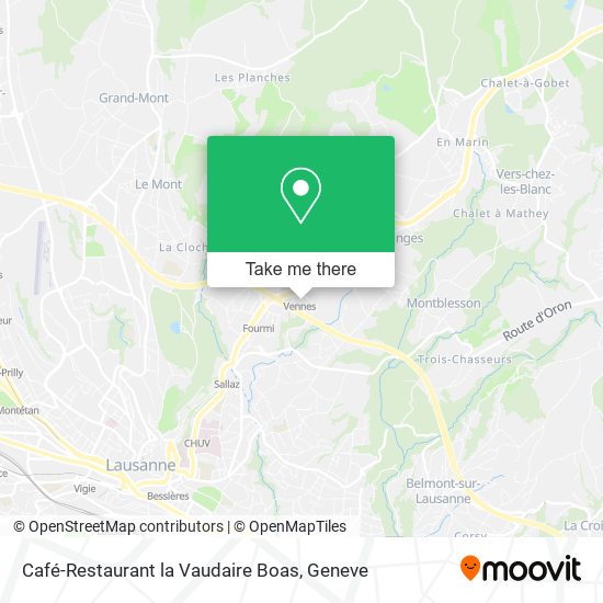 Café-Restaurant la Vaudaire Boas map