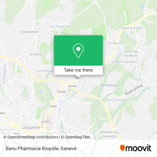 Benu Pharmacie Biopôle map