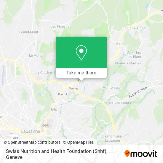 Swiss Nutrition and Health Foundation (Snhf) map