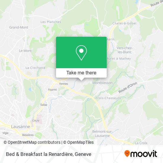 Bed & Breakfast la Renardière map