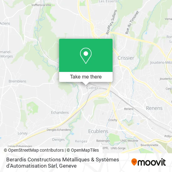 Berardis Constructions Métalliques & Systèmes d'Automatisation Sàrl map