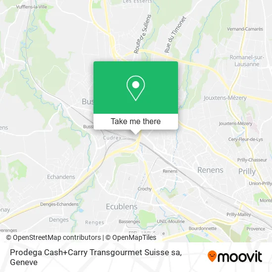 Prodega Cash+Carry Transgourmet Suisse sa map