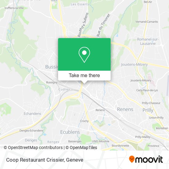 Coop Restaurant Crissier map
