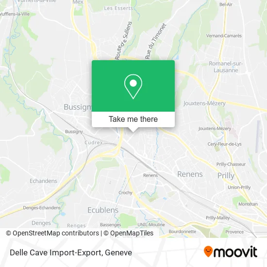 Delle Cave Import-Export map