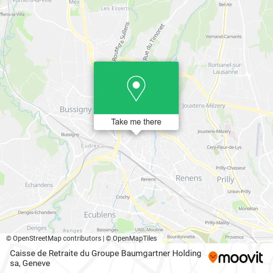 Caisse de Retraite du Groupe Baumgartner Holding sa map