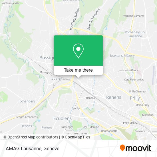 AMAG Lausanne map