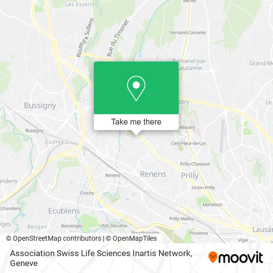 Association Swiss Life Sciences Inartis Network map
