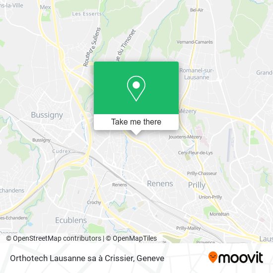 Orthotech Lausanne sa à Crissier map