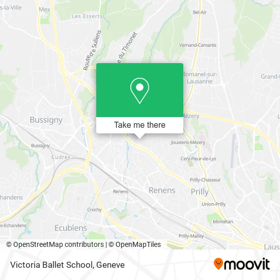 Victoria Ballet School map