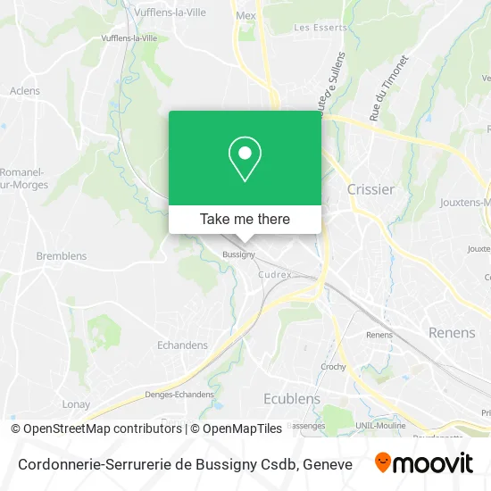 Cordonnerie-Serrurerie de Bussigny Csdb map