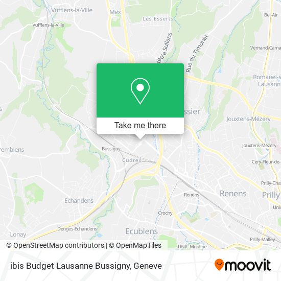 ibis Budget Lausanne Bussigny map