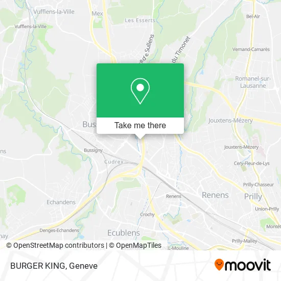BURGER KING map