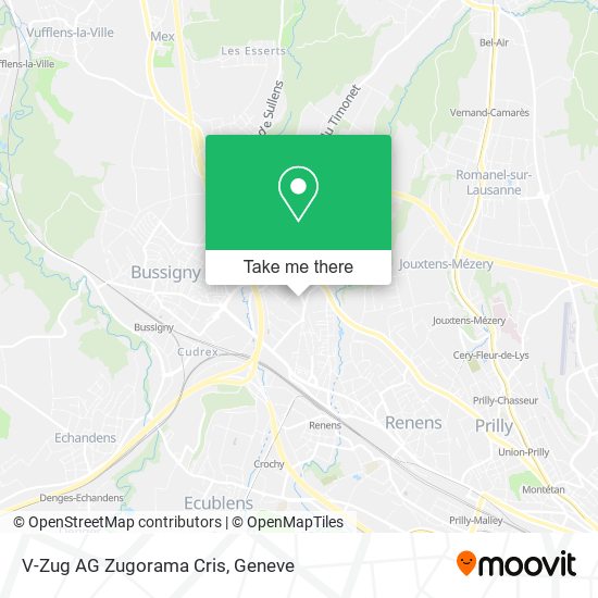 V-Zug AG Zugorama Cris map