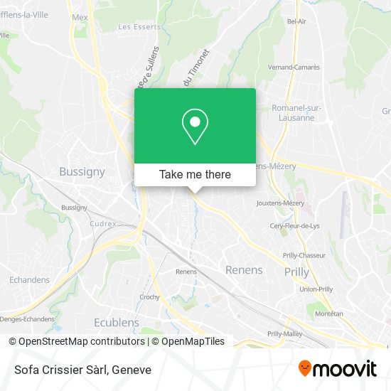 Sofa Crissier Sàrl map